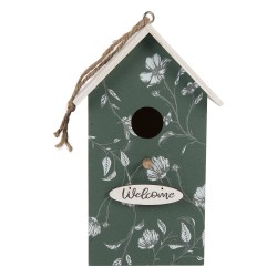 Clayre & Eef Casette per uccelli 15x10x22 cm Verde Legno