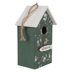 Clayre & Eef Casette per uccelli 15x10x22 cm Verde Legno