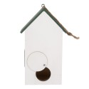 Clayre & Eef Casette per uccelli 15x10x22 cm Bianco Legno