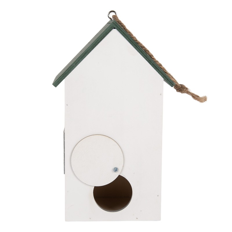 Clayre & Eef Casette per uccelli 15x10x22 cm Bianco Legno