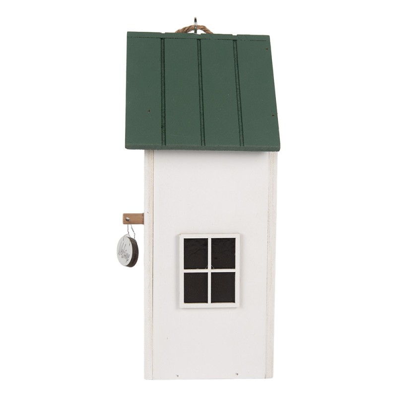 Clayre & Eef Casette per uccelli 15x10x22 cm Bianco Legno