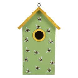 Clayre & Eef Casette per uccelli 15x10x22 cm Verde Legno