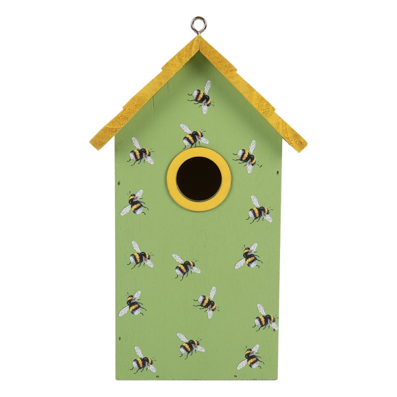 Clayre & Eef Casette per uccelli 15x10x22 cm Verde Legno