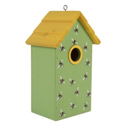Clayre & Eef Casette per uccelli 15x10x22 cm Verde Legno
