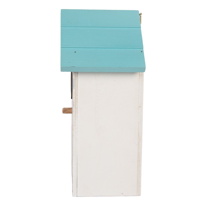 Clayre & Eef Casette per uccelli 15x10x22 cm Bianco Legno