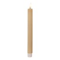 Clayre & Eef Lot de 2 bougies LED de dîner Ø 2x25 cm Beige Cire