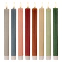 Clayre & Eef Lot de 2 bougies LED de dîner Ø 2x25 cm Beige Cire