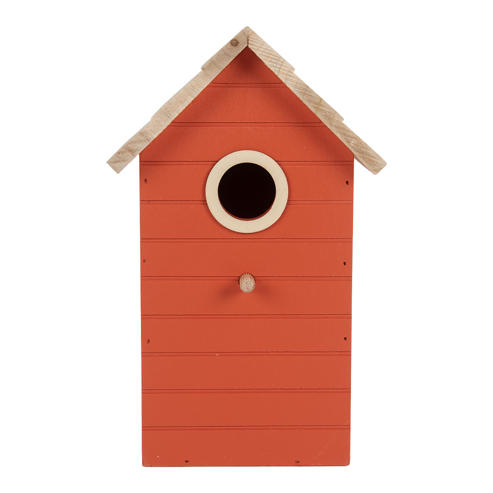 Clayre&Eef Decoratie Vogelhuis 15x10x22 cm Rood Hout afbeelding