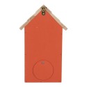 Clayre & Eef Decorazione casa degli uccelli 15x10x22 cm Rosso Legno