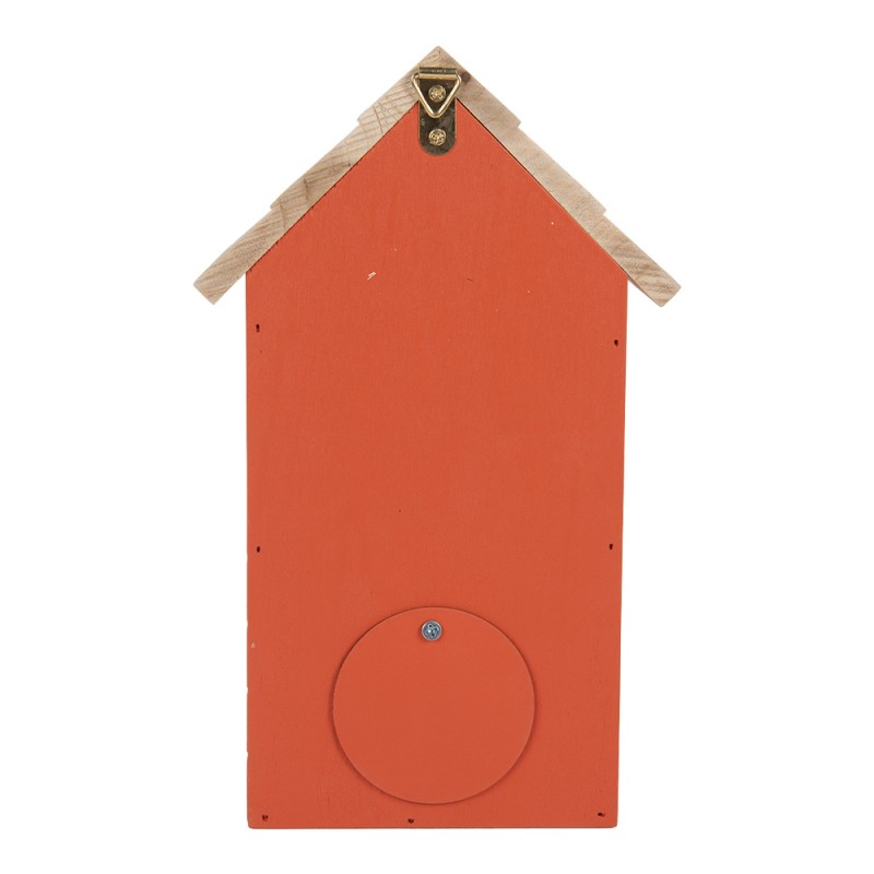 Clayre & Eef Decorazione casa degli uccelli 15x10x22 cm Rosso Legno