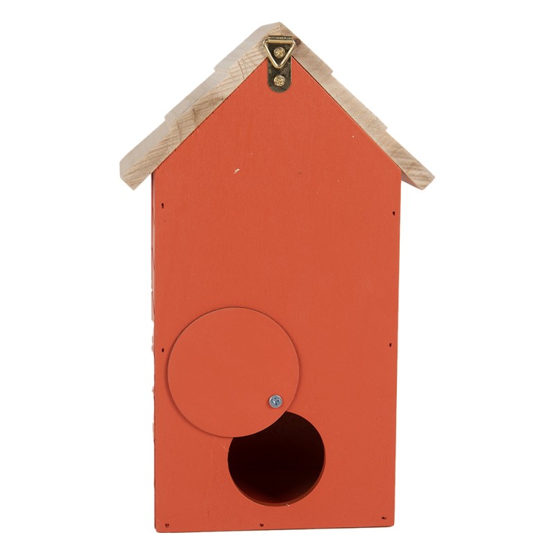 Clayre & Eef Decorazione casa degli uccelli 15x10x22 cm Rosso Legno