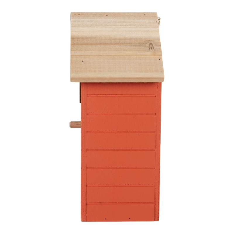 Clayre & Eef Decorazione casa degli uccelli 15x10x22 cm Rosso Legno