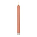 Clayre & Eef Set di 2 candele da cena a LED Ø 2x25 cm Rosa Cera