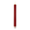 Clayre & Eef Lot de 2 bougies LED de dîner Ø 2x25 cm Rouge Cire