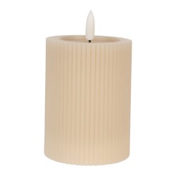 Clayre & Eef Candela LED 8x13 cm Beige Cera