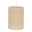 Clayre & Eef Candela LED 8x13 cm Beige Cera