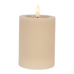 Clayre & Eef Candela LED 8x13 cm Beige Cera