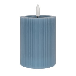 Clayre & Eef Candela LED 8x13 cm Blu Cera