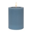 Clayre & Eef Bougie LED 8x13 cm Bleu Cire