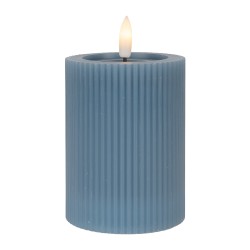 Clayre & Eef Candela LED 8x13 cm Blu Cera
