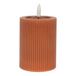 Clayre & Eef Candela LED Ø 8x13 cm Marrone Cera