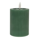 Clayre & Eef Candela LED Ø 8x13 cm Verde Cera