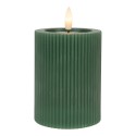 Clayre & Eef Candela LED Ø 8x13 cm Verde Cera