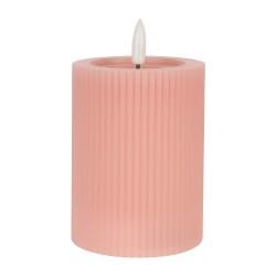 Clayre & Eef Candela LED Ø 8x13 cm Rosa Cera