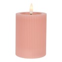Clayre & Eef Candela LED Ø 8x13 cm Rosa Cera