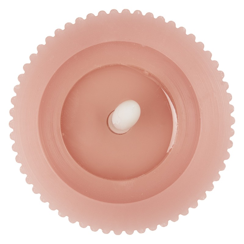 Clayre & Eef Candela LED Ø 8x13 cm Rosa Cera
