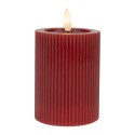 Clayre & Eef Bougie LED Ø 8x13 cm Rouge Cire