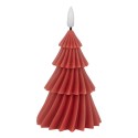 Clayre & Eef Candela LED Ø 8x13 cm Rosso Cera