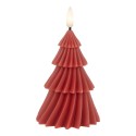 Clayre & Eef Candela LED Ø 8x13 cm Rosso Cera