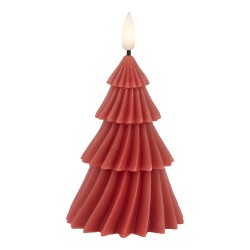 Clayre & Eef Candela LED Ø 8x13 cm Rosso Cera