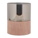 Clayre & Eef LED Candle Ø 8x10 cm Brown Plastic