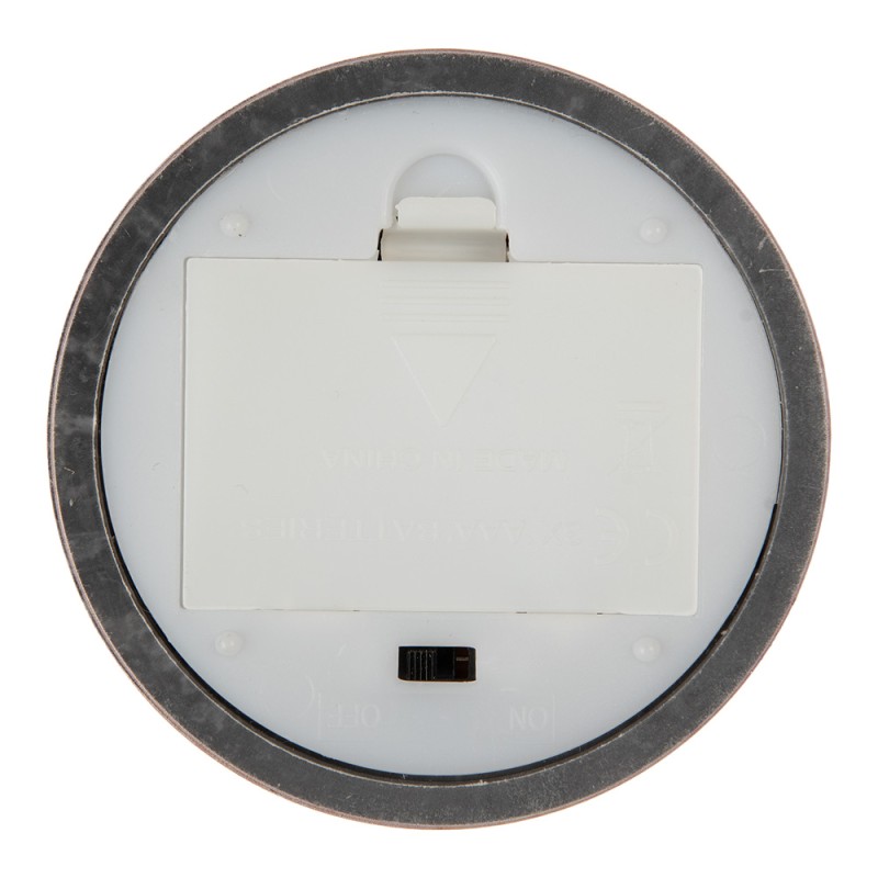 Clayre & Eef LED Candle Ø 8x10 cm Brown Plastic