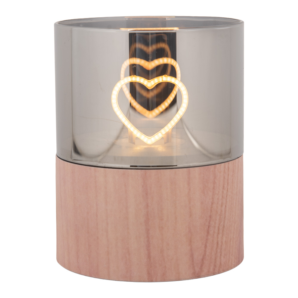 Clayre & Eef LED Kaars Ø 8x10 cm Bruin Kunststof afbeelding