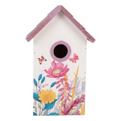 Clayre & Eef Nichoir 15x10x22 cm Blanc Bois
