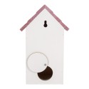 Clayre & Eef Vogelhaus 15x10x22 cm Weiß Holz