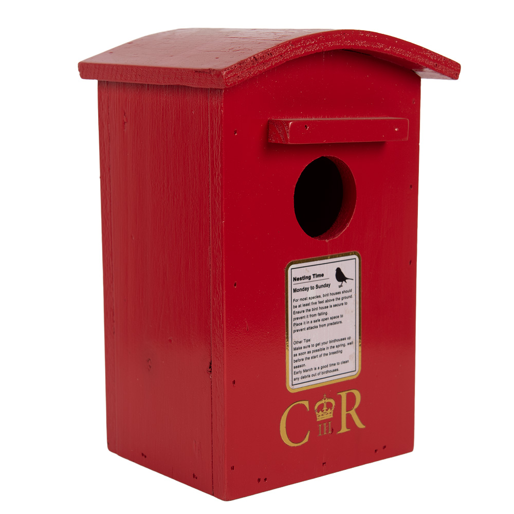 Vogelhuis 14X12X21 Cm Rood Hout-image