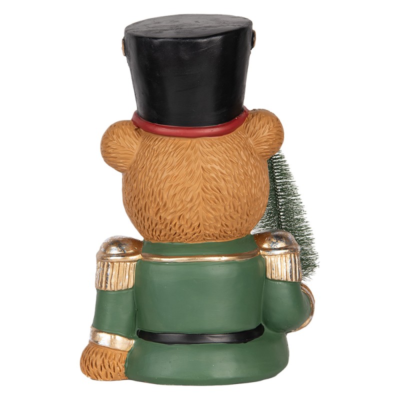 Clayre & Eef Statuetta decorativa di Natale Orso 25x25x38 cm Marrone Materiale ceramico