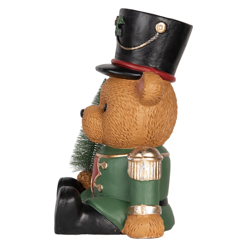 Clayre & Eef Statuetta decorativa di Natale Orso 25x25x38 cm Marrone Materiale ceramico
