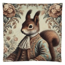 Clayre & Eef Kussenhoes 45x45 cm Beige Polyester Eekhoorn