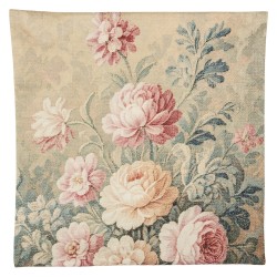 Clayre & Eef Kussenhoes 45x45 cm Beige Polyester Bloemen