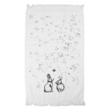Clayre & Eef Asciugamano per ospiti 40x66 cm Bianco Cotone Conigli