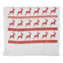 Clayre & Eef Serviette invitée 40x66 cm Blanc Coton Cerf