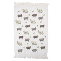 Clayre & Eef Asciugamano per ospiti 40x66 cm Bianco Cotone Pecora