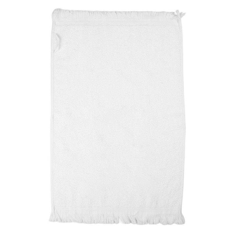 Clayre & Eef Asciugamano per ospiti 40x66 cm Bianco Cotone Bassotto
