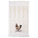 Clayre & Eef Asciugamano per ospiti 40x66 cm Bianco Cotone Pollo