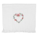 Clayre & Eef Asciugamano per ospiti 40x66 cm Bianco Cotone Coure